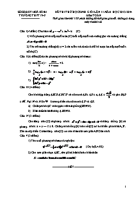 Đề thi thử học sinh giỏi lần 11 năm học 2013-2014 môn Toán - Trường THPT 19-5